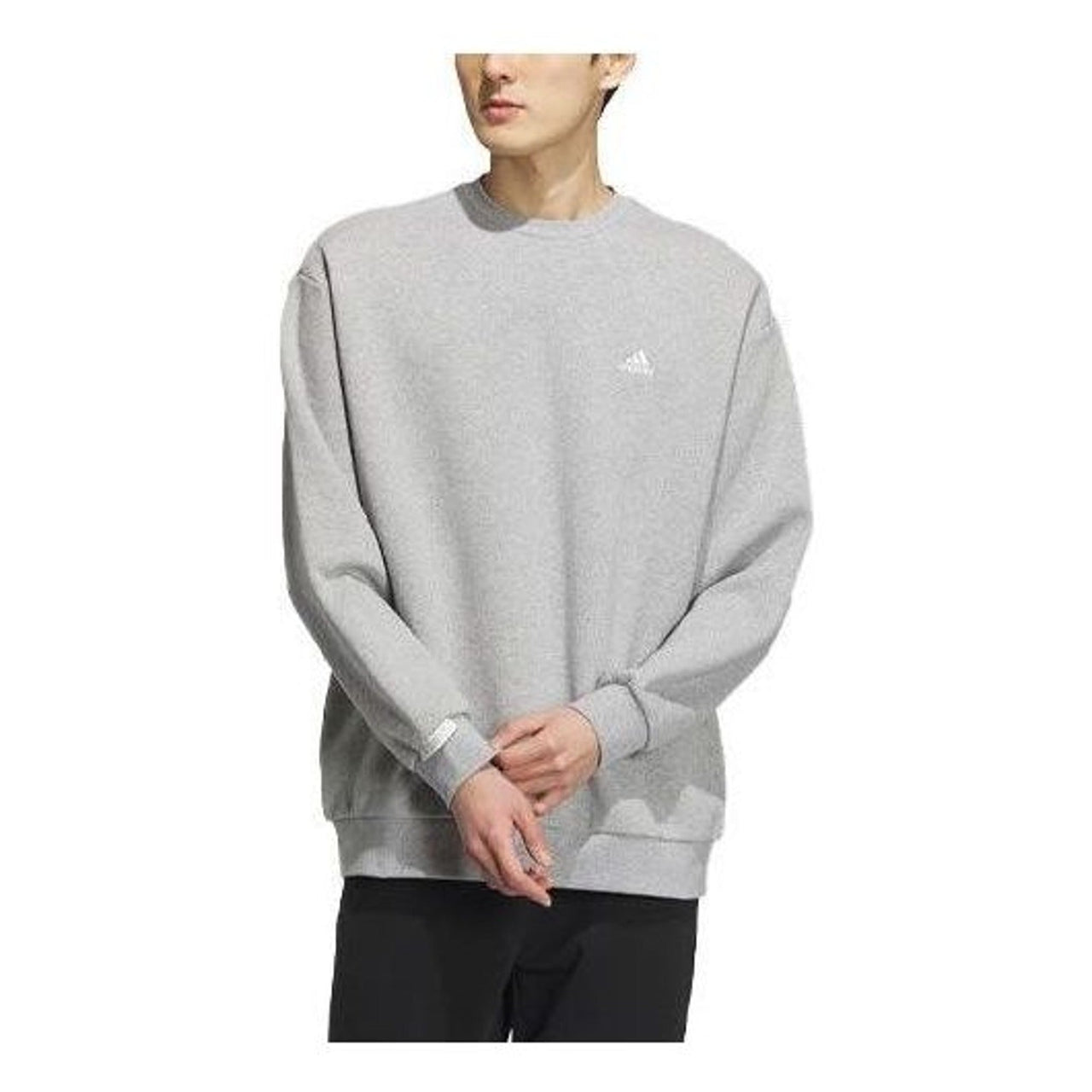 adidas Logo Crew Sweatshirt 'Grey' IV7599