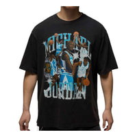 Air Jordan Flight Essentials Graphic Relaxed Fit T-Shirt 'Black Dark Powder Blue' HQ8940-010