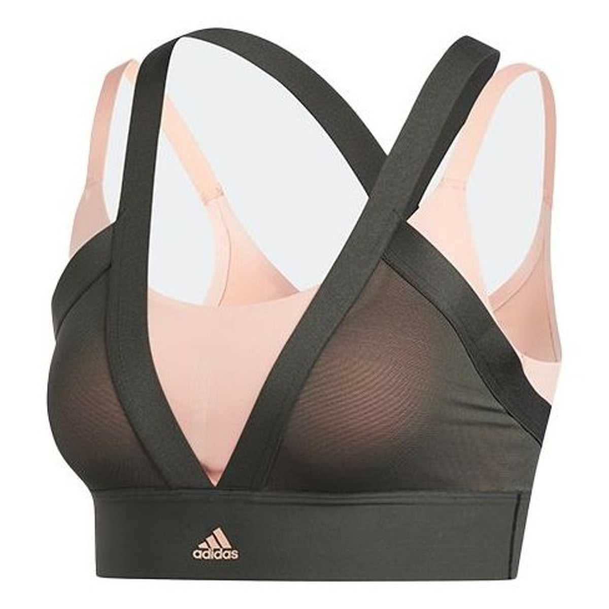 (WMNS) adidas All Me Layered Sports Bra 'Green Pink' DZ6089