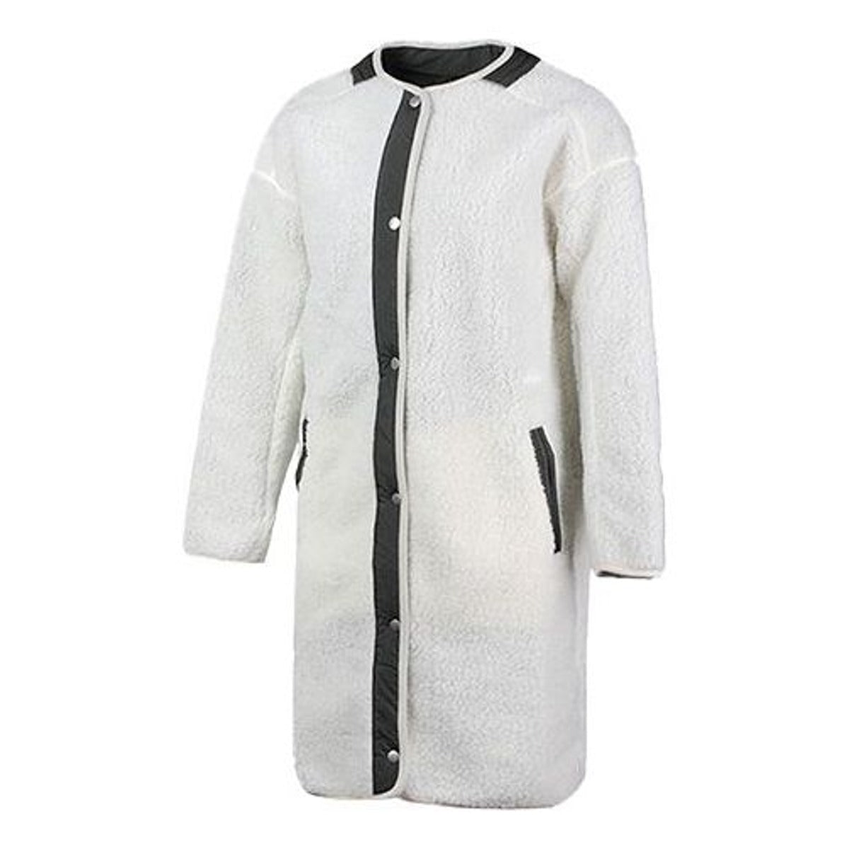 (WMNS) adidas Fleece Jacket  'White Black' ED1510