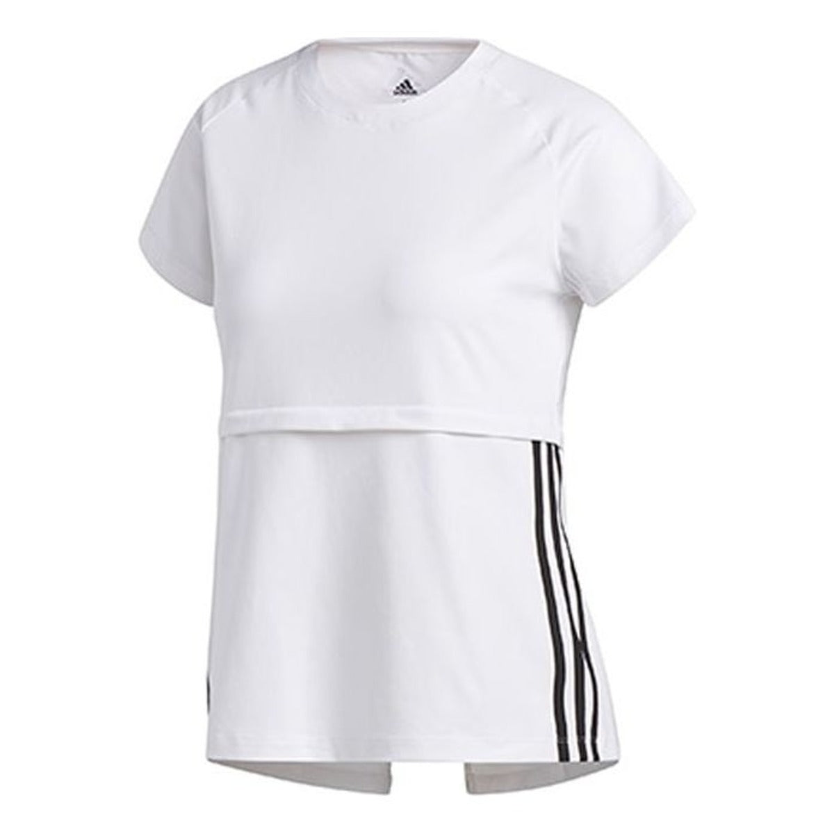 (WMNS) adidas 3-Stripes T-Shirt 'White Black' FL2047