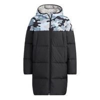 (GS) adidas Elongated Down Jacket 'Black White' H45019