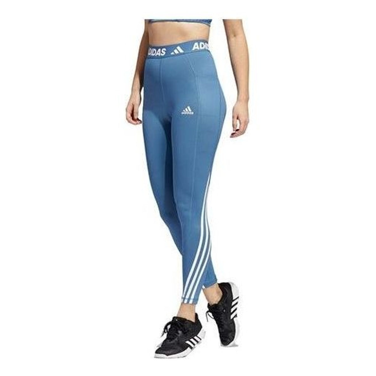 (WMNS) adidas Techfit 3-Stripes Long Gym Tights 'Blue' HD4493