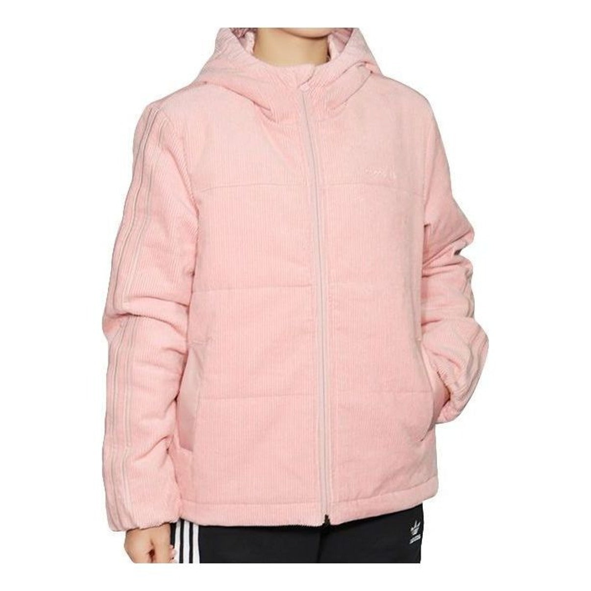 (WMNS) adidas Corduroy Patchwork Padded Jacket 'Pink' GJ8817