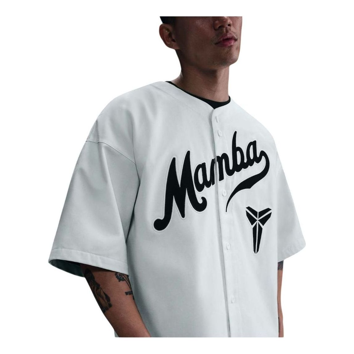 Nike x Kobe Bryant Baseball Jersey Asia Sizing 'White Black' IB0008-133
