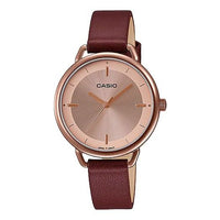 CASIO ENTICER Series Wrist Brown Quartz Waterproof Gold Watch Dial Gold Analog LTP-E413RL-5ADF