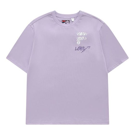 FILA FUSION Casual Logo Tee 'Lilac' T11U216103F-VT