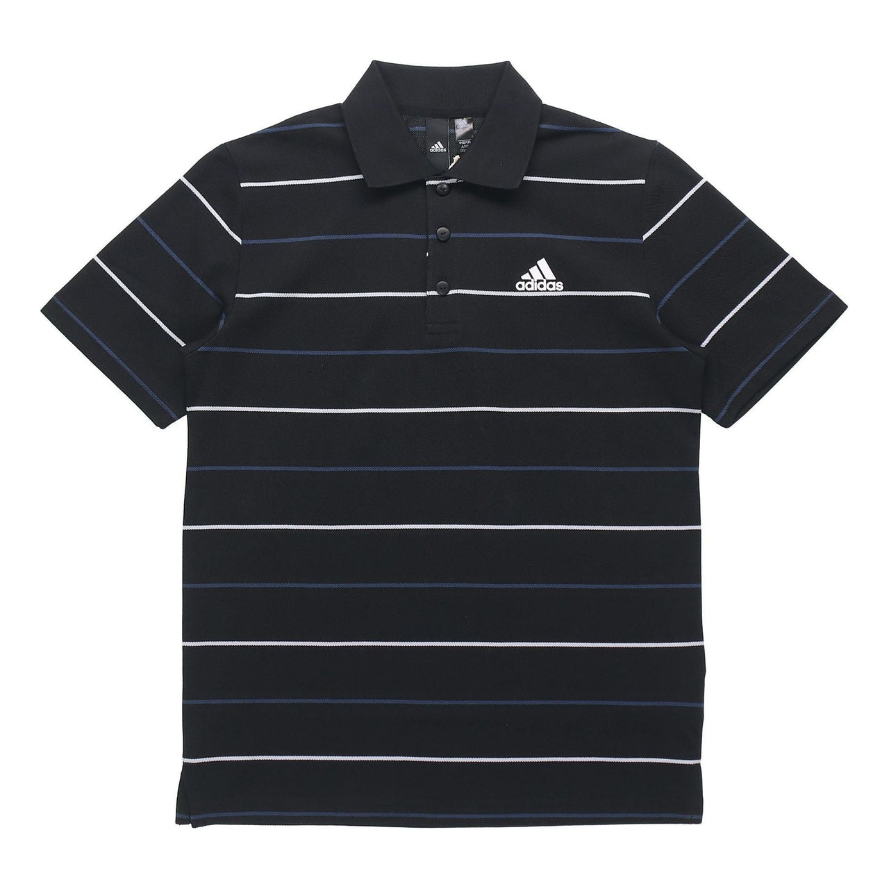 adidas Fi Polo Yarndye Striped Sports Short-sleeved Polo Shirt Men's Black GP1009