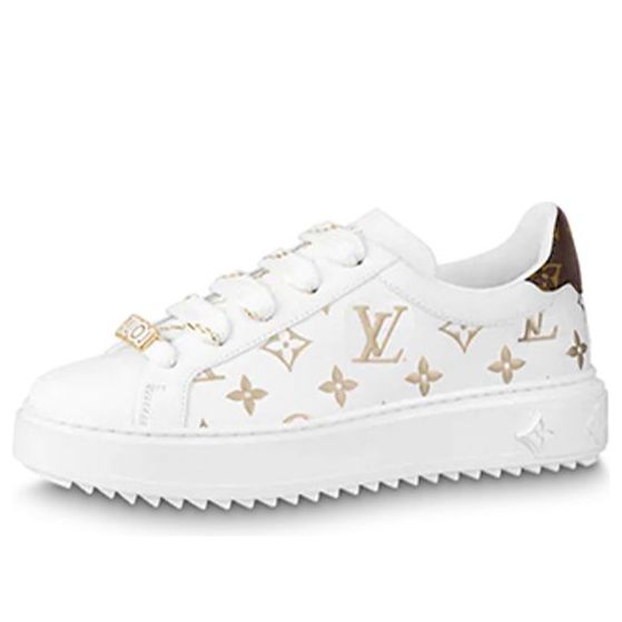 (WMNS) LOUIS VUITTON Time Out Sneakers 'White with Gold Monogram' 1A9HAV
