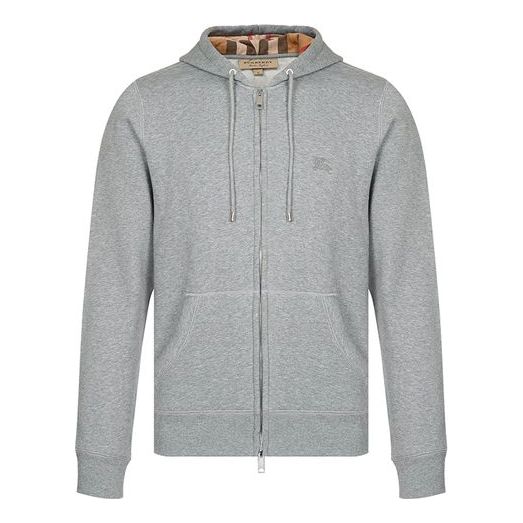 Burberry Classic hooded Long Sleeves Jacket Gray 40155601