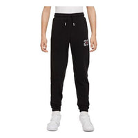 (GS) Air Jordan Logo Printing Solid Color Casual Joggers/Pants/Trousers Boy Black DV9561-010