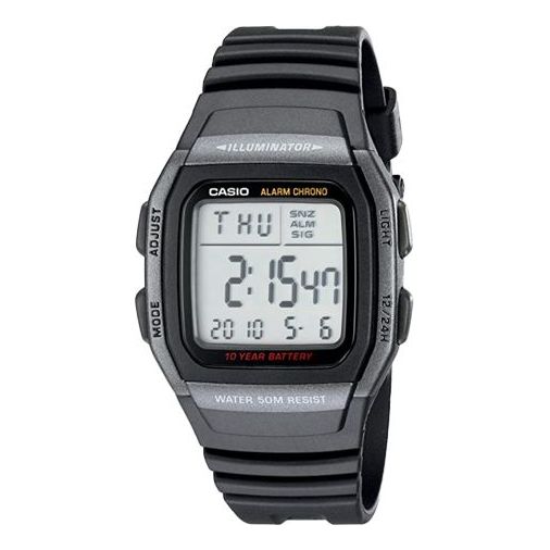 CASIO Quartz Waterproof Mens Black Digital W-96H-1BVDF