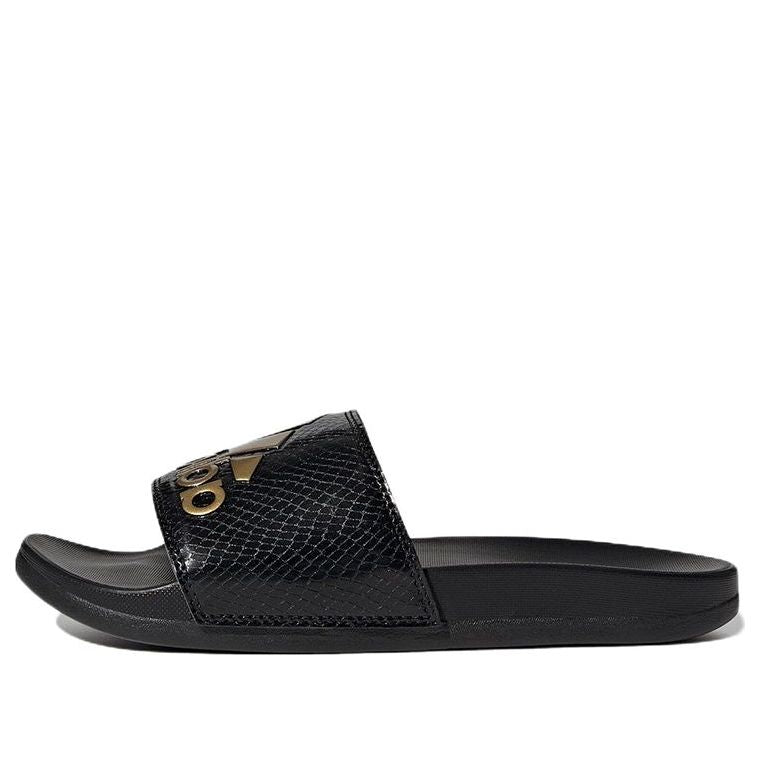 (WMNS) adidas Adilette Comfort Slide 'Black Gold Metallic' GZ5897