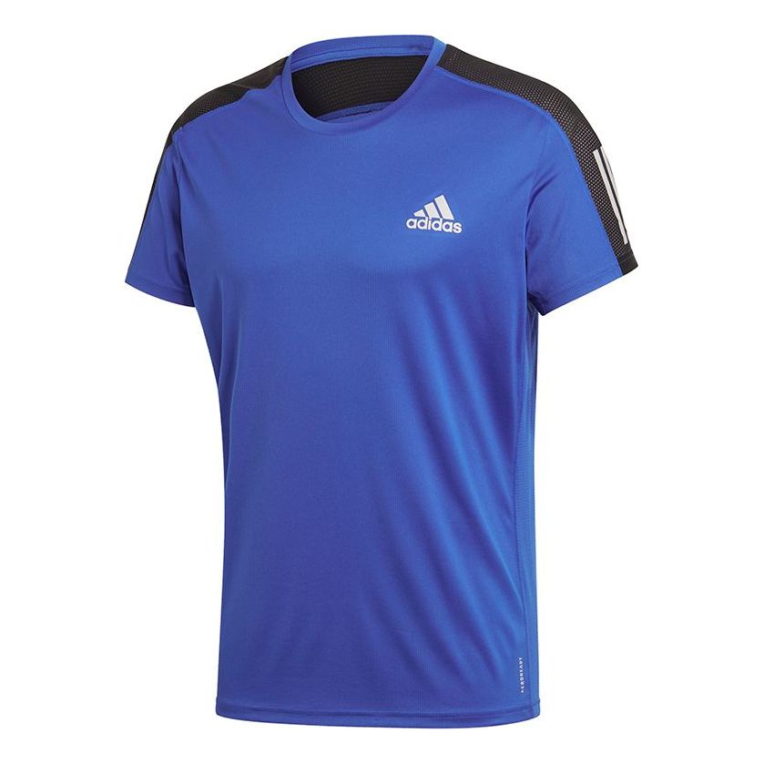 adidas Own The Run Tee Running Short Sleeve Men's Blue FT1431