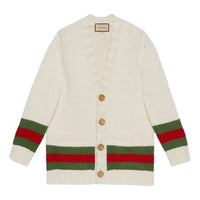 Gucci Wool Cardigan With Web 'Beige' 706735-XKCJ4-9146