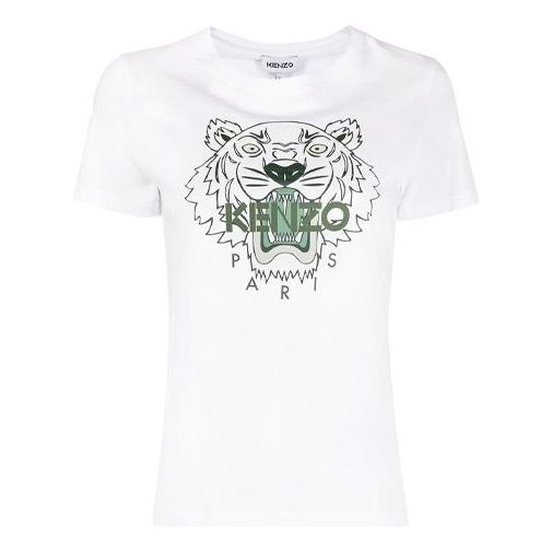 KENZO SS21 Logo Round-neck Short Sleeve White FB52TS8464YB-01