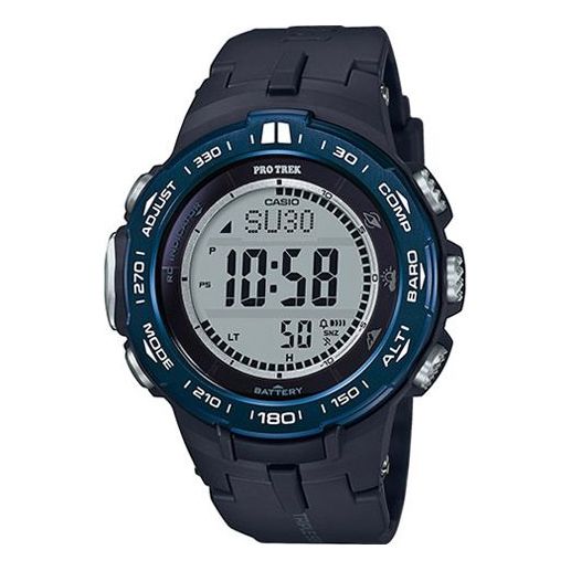 CASIO Waterproof Sports Shockproof Solar Powered Mens Black Digital PRW-3100YB-1ER