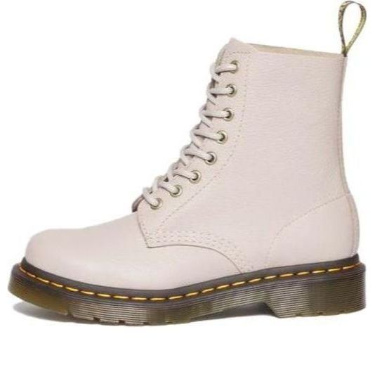 (WMNS) Dr. Martens 1460 Pascal Virginia Leather Lace Up Boots 'Vintage Taupe' 30920348