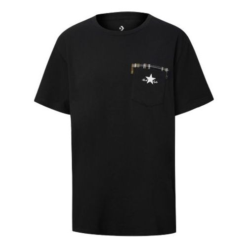 (WMNS) Converse Pocket Round Neck Short Sleeve Black 10020519-001