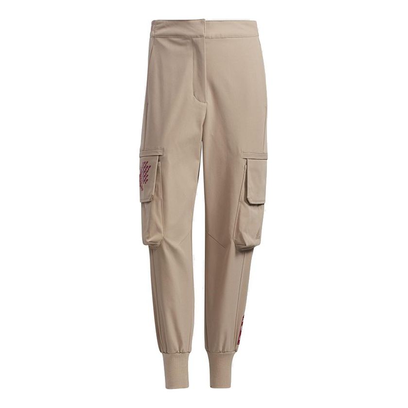 (WMNS) adidas Side Pocket Bundle Feet Woven Sports Pants 'Khaki' GP0612