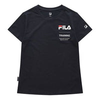 (WMNS) FILA Printing Sports Quick Dry Short Sleeve Royal blue A11W021119F-NV