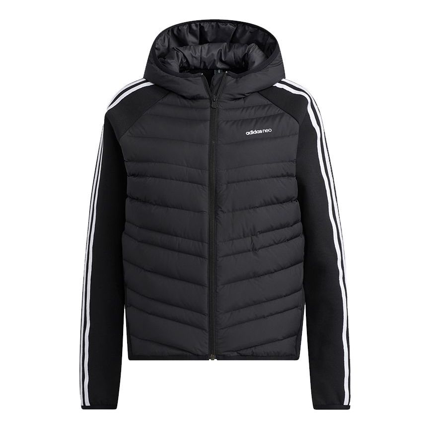 (WMNS) adidas Icon 3-Stripes DLY Down Jackets 'Black' H45296