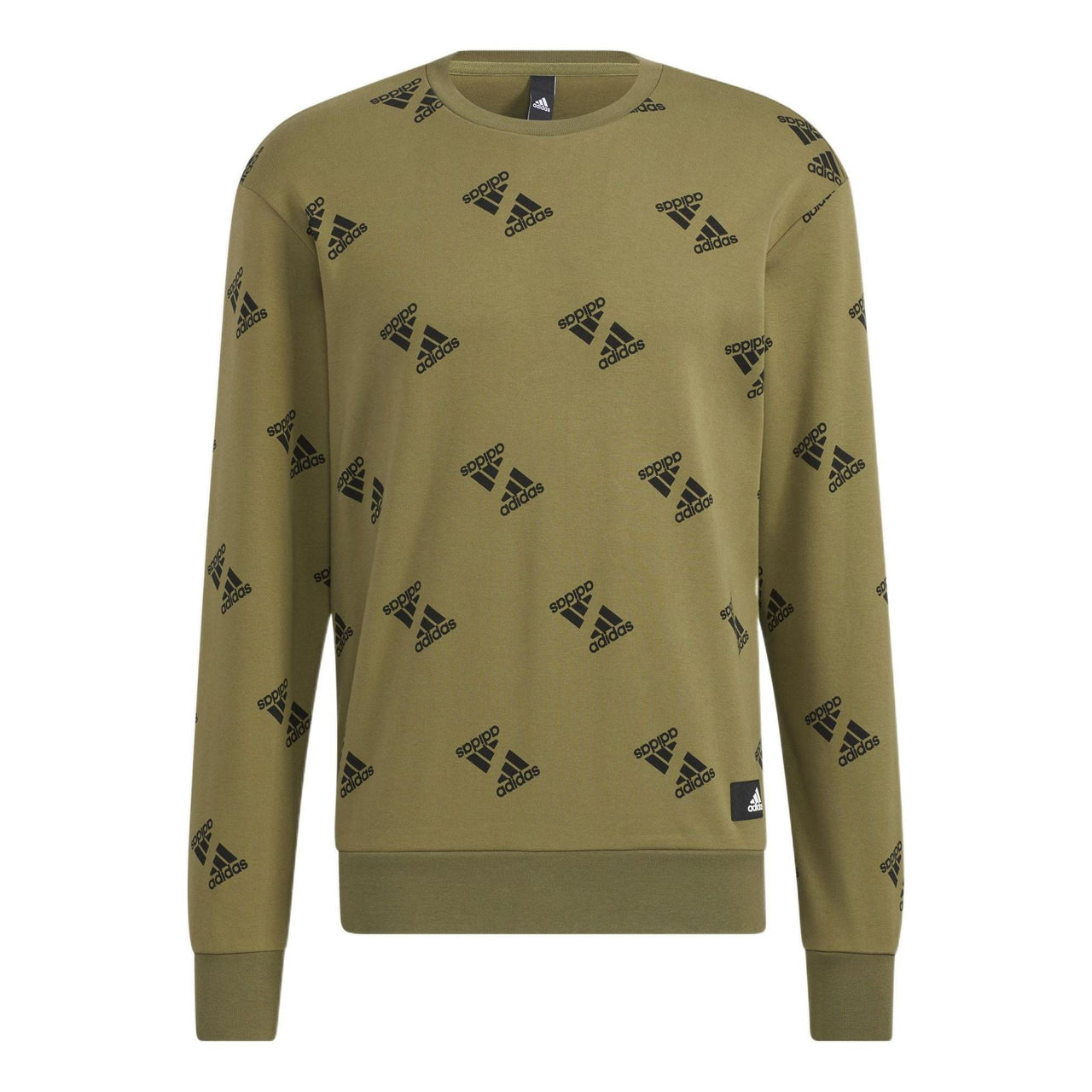 adidas Fi Bp1 Aop Swt Full Print Logo Sports Round Neck Pullover Couple Style Green HE7448