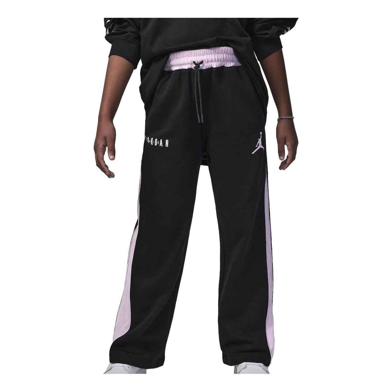 (GS) Air Jordan Soft Touch Mixed Sweatpants 'Black' 45C797-023