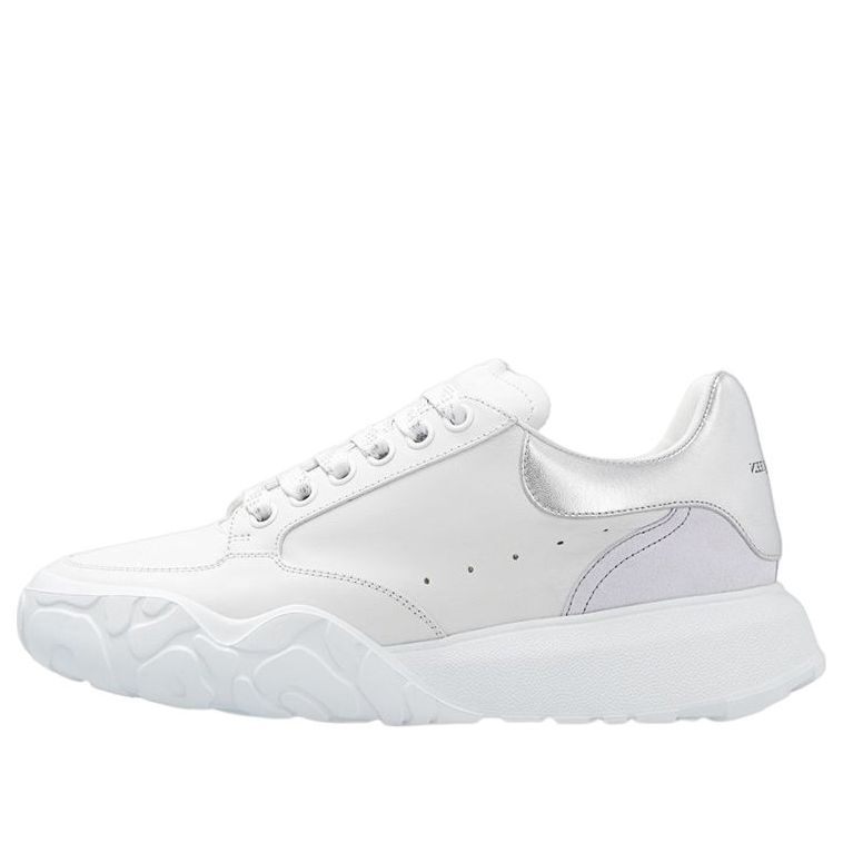 (WMNS) Alexander McQueen Court Trainer 'White Silver' 709033WIAAZ8879