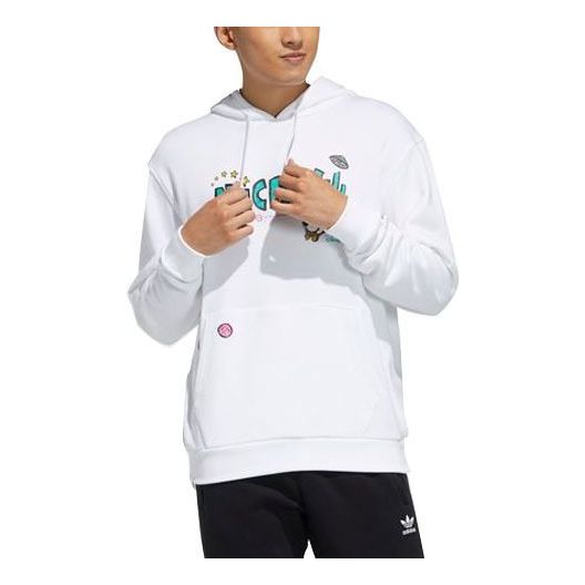adidas originals Fangtastic Series Mickey Printing Sports Pullover White H09181