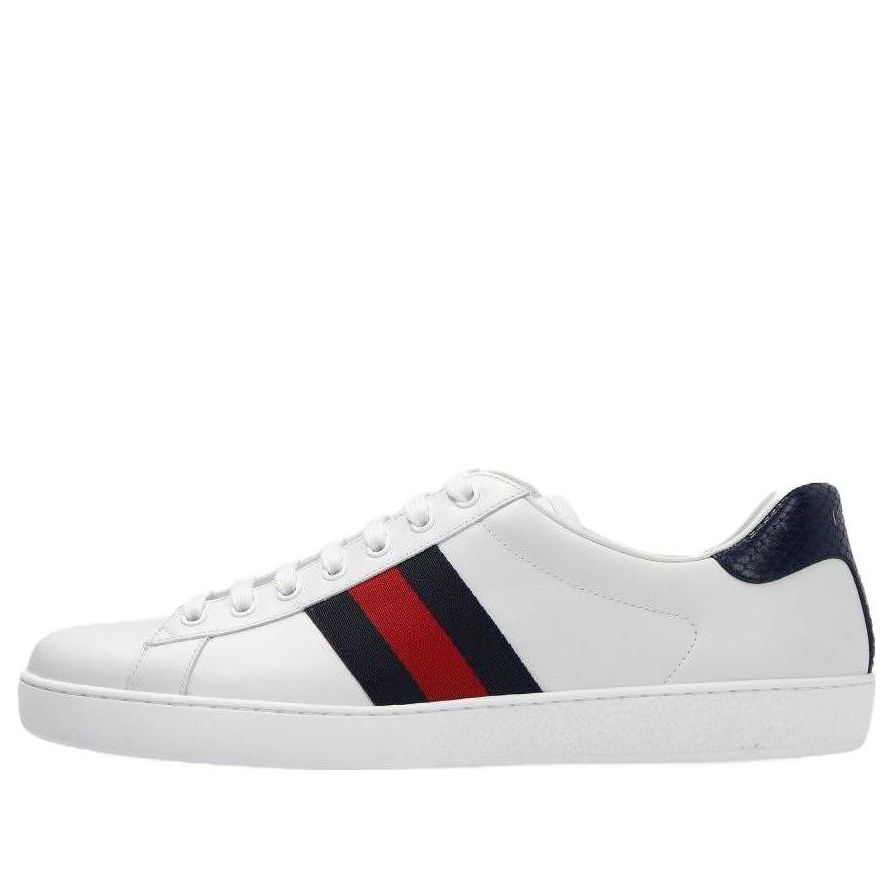 Gucci Ace Leather 'White Blue' 386750-02JR0-9072