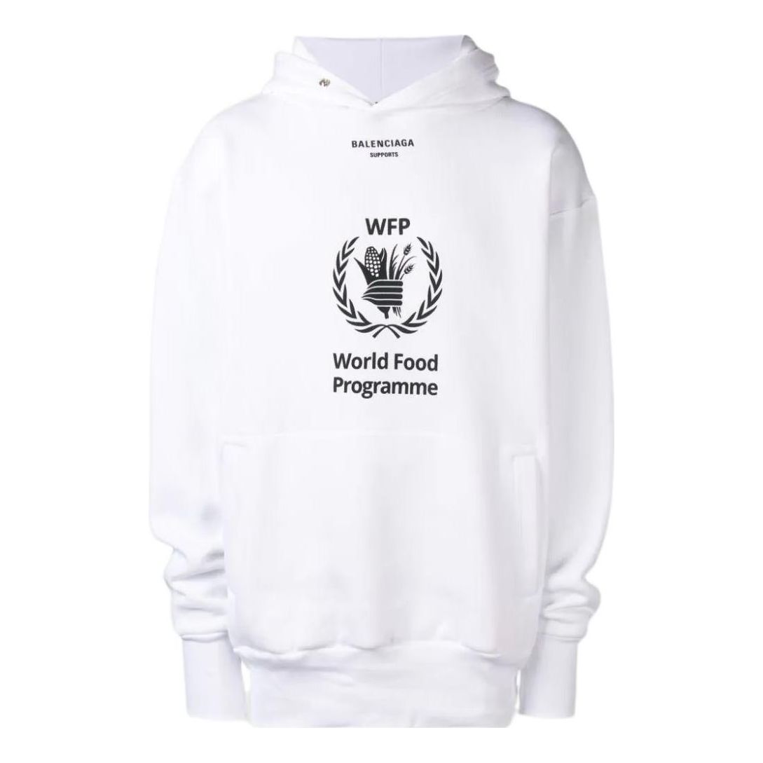 Balenciaga x World Food Programme Hoodie 'White Black' 541870TCV343307
