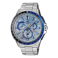 CASIO Blue DialSilver Strap Blue DialSilver Strap Mens BlueSilver Analog OCW-G1100C-7A