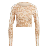 (WMNS) adidas 3-Stripes Crop Top Asia Sizing 'Magic Beige' IY0780