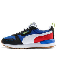 (GS) PUMA R78 Low Top Running Shoes Black/White/Blue 373616-03