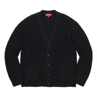 Supreme FW21 Waffle Knit Cardigan Jacket 'Black' SUP-FW21-056