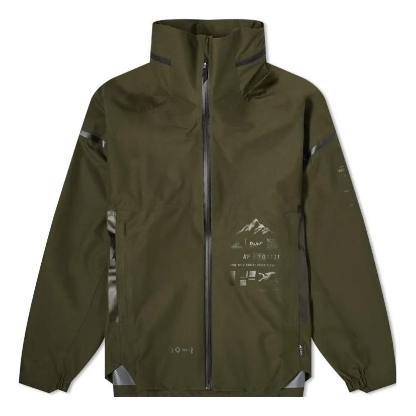 adidas Loose Outdoor Sports Hooded Jacket Green H16253