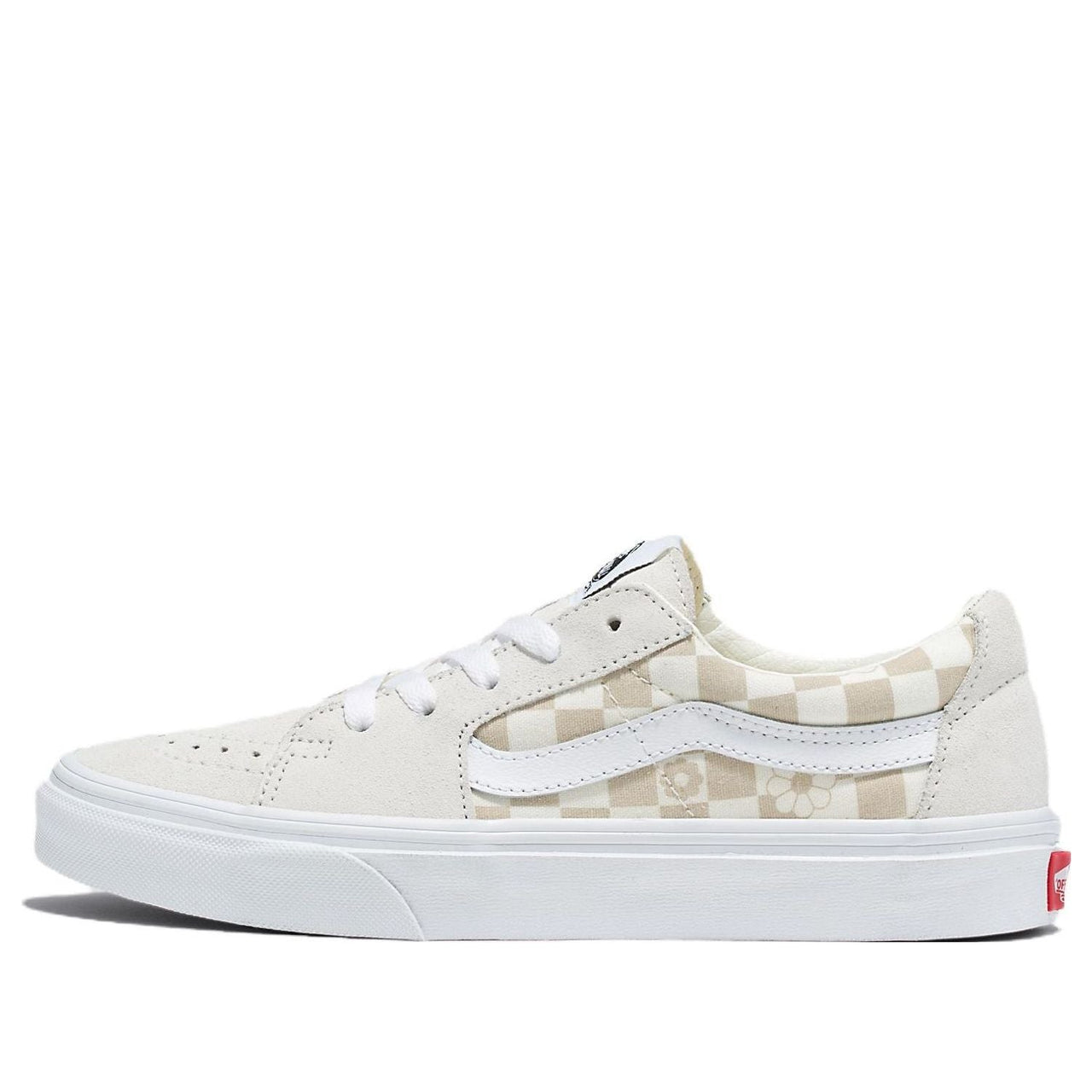 (WMNS) Vans Sk8-Low Floral Check 'White' VN0009QRFS8