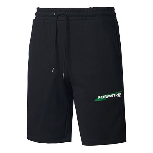 PUMA Club Shorts 'Black White Green' 597479-01