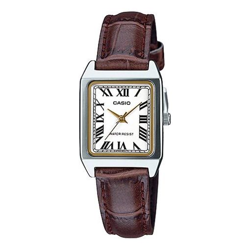 CASIO DRESS Series Dial Brown Belt Quartz WhiteDial Plate WhiteBrown Analog LTP-V007L-7B2U