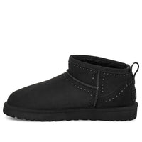 (WMNS) UGG Classic Ultra Mini Bling Fleece Lined 'Black' 1119871-BLK
