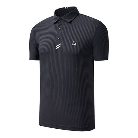 FILA Athletics Logo Sports Short Sleeve Polo Shirt Navy Blue A11M035161F-NV