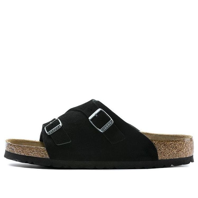 Birkenstock Zrich Soft Footbed Suede Leather Sandals 'Black' 1009528