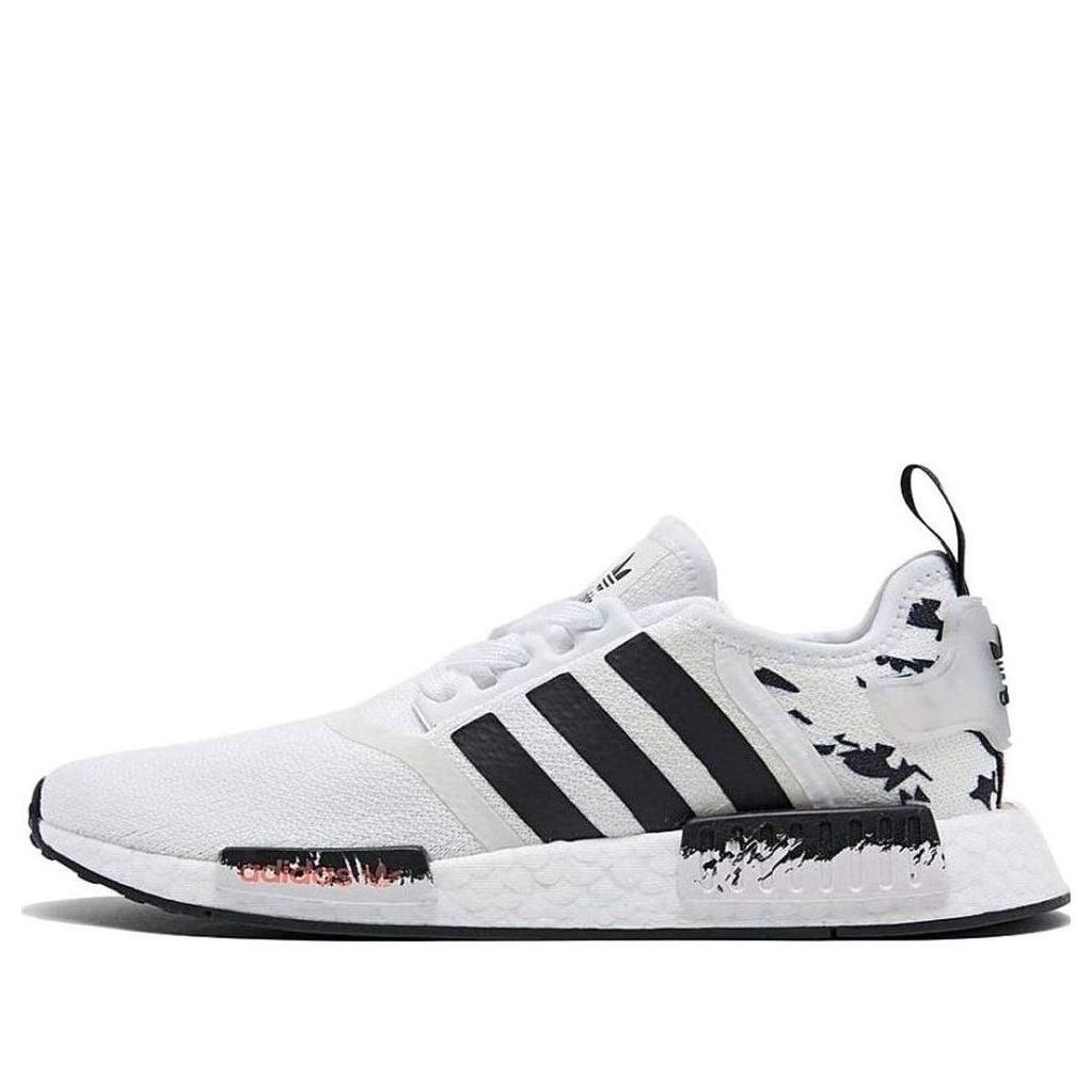 (GS) adidas NMD_R1 'White Black' FW7688