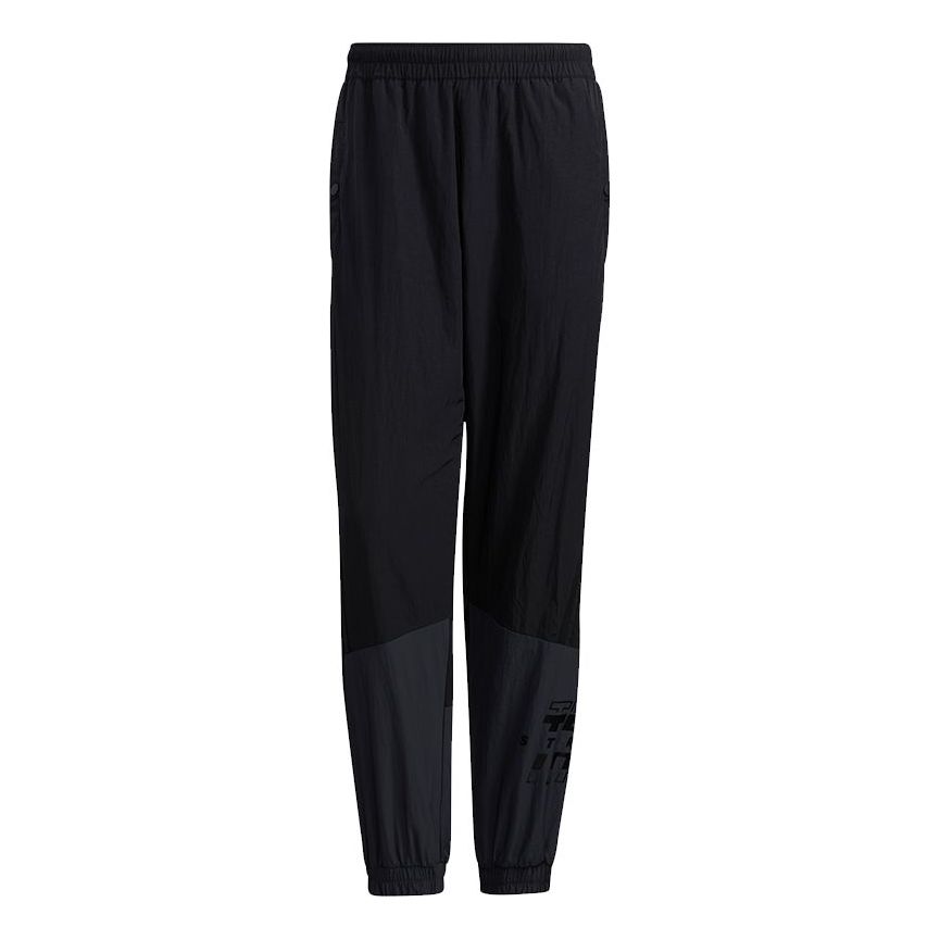Men's adidas Si Wov Pnt Colorblock Alphabet Bundle Feet Sports Pants/Trousers/Joggers Black GT6360