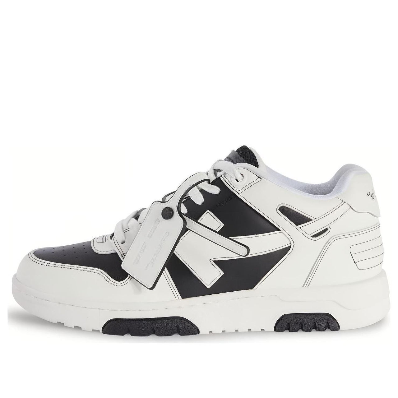 Off-White Out Of Office OOO Low Tops 'Black White' OMIA189S24LEA0041001