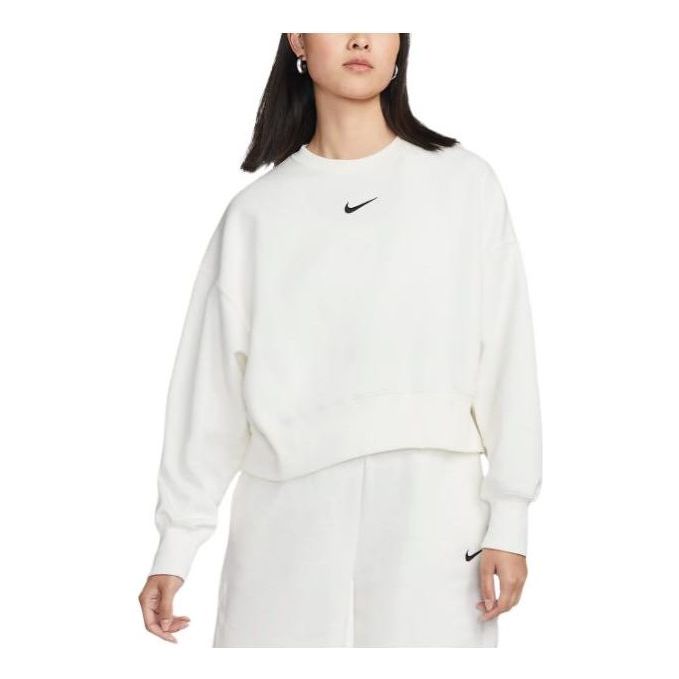 (WMNS) Nike Sportswear Phoenix Fleece Crewneck Sweatshirt 'White' DQ5762-133