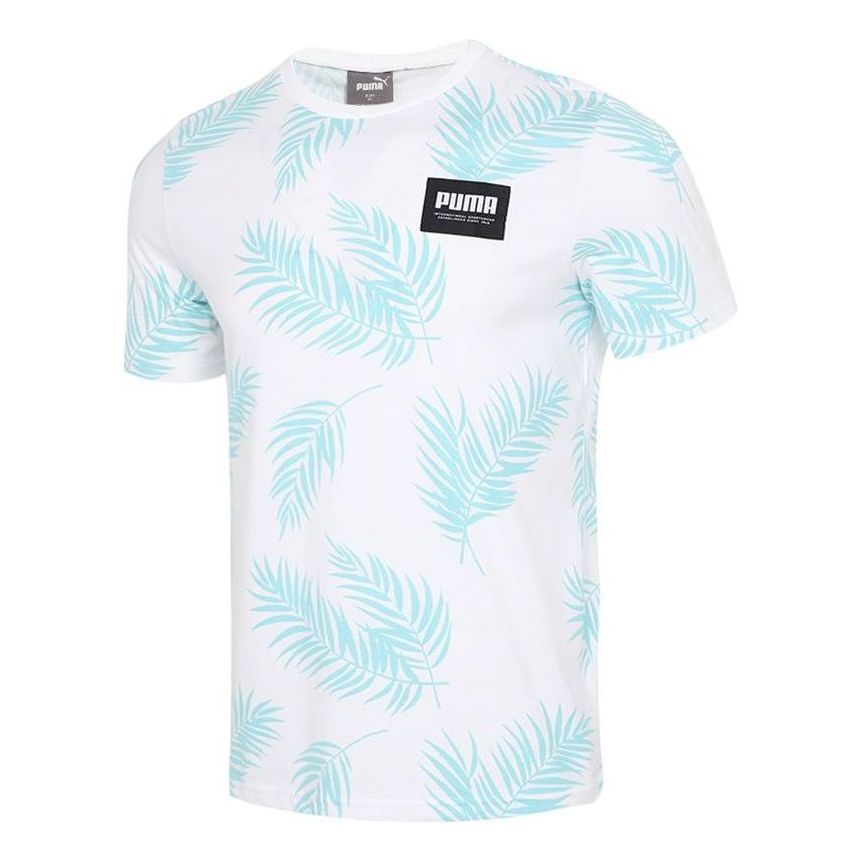 PUMA Summer Court All Over Print Short Sleeve T-Shirt 'Blue' 845859-02