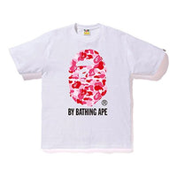 A Bathing Ape Camo Ape Head Logo T-Shirt 'White Pink' BAPE19SS-006