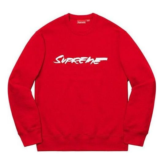 Supreme Futura Logo Crewneck Sweater 'Red White' SUP-FW20-171